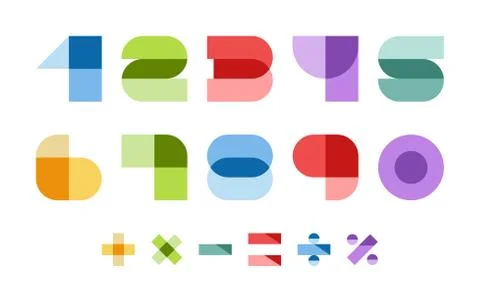 Colorful font Stock Illustration