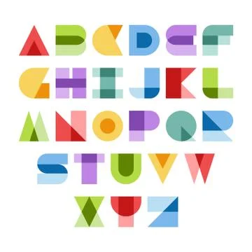 Colorful font Stock Illustration