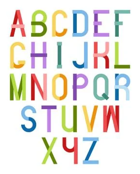Colorful font Stock Illustration