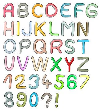 Colorful font Stock Illustration