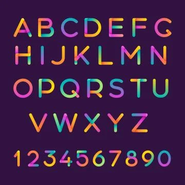 Colorful font Stock Illustration