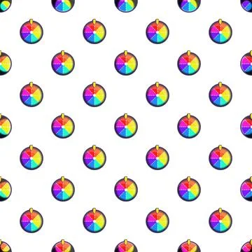 Colorful fortune wheel game pattern creating luck background イラスト素材