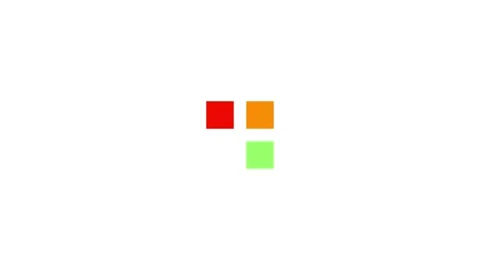 Colorful four squares grid icon loop on white background. 4k 25fps seamless.. Stockbeeldmateriaal 339927790