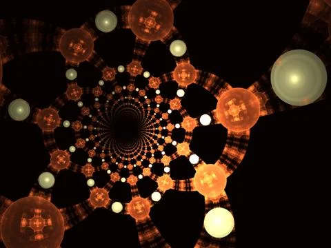 Colorful fractal background. Computer generated mesh fractal. Stock Illustration