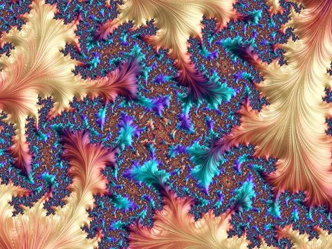 A colorful fractal background. Computer generated fractal Stock Illustration
