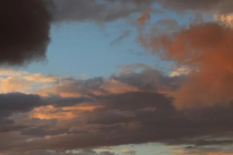 Colorful frame of clouds Stock Photos