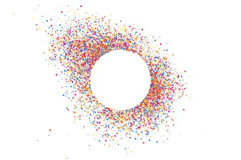 Colorful Frame Explosion Of Confetti. 스톡 일러스트