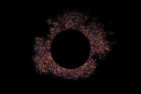 Colorful Frame Explosion Of Confetti. Illustrazione stock
