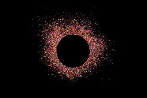 Colorful Frame Explosion Of Confetti. 스톡 일러스트