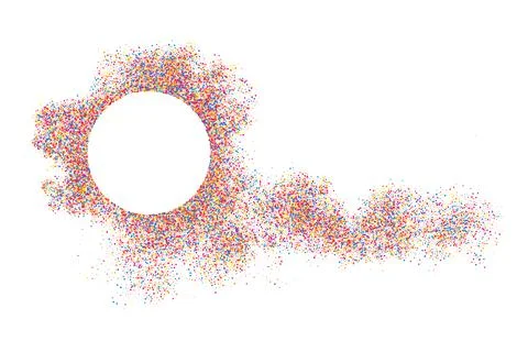 Colorful Frame Explosion Of Confetti. 스톡 일러스트