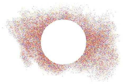Colorful Frame Explosion Of Confetti. Stock-Illustration