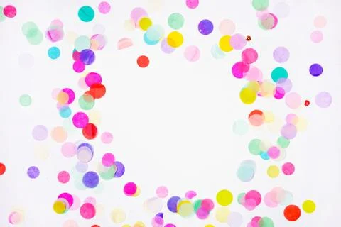 Colorful frame or border made of bright confetti Stock Illustration