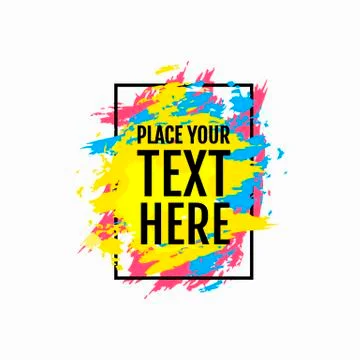 Colorful frame with paint splashes. Vector. Stock Illustration