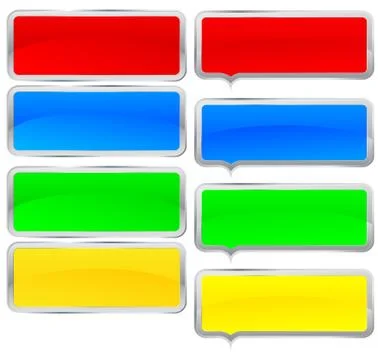 Colorful frame set Stock Illustration