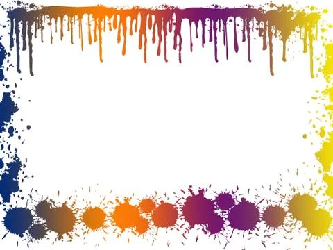 Colorful frame of splash Stock Illustration