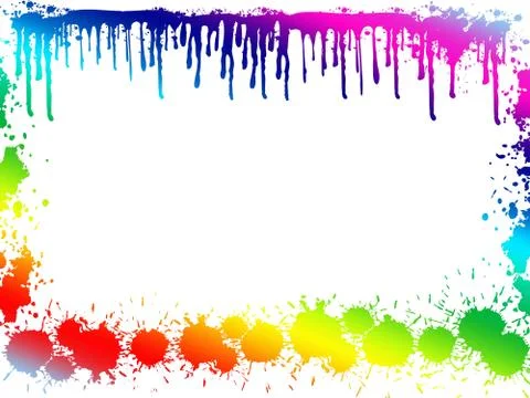 Colorful frame of splash Stock Illustration