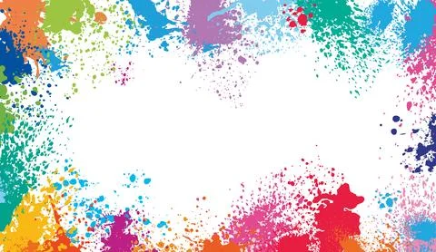 Colorful Frame from Spots of Paint Stock Illustration