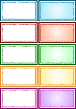 Colorful Frames Pack Stock Illustration
