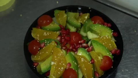 Colorful Fresh Salad Video stock 319207756