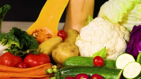 Colorful Fresh Vegetables on Display Stockbeeldmateriaal 304031188