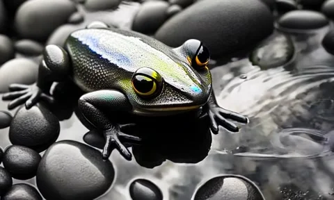 Colorful frog Stock Footage 303932113