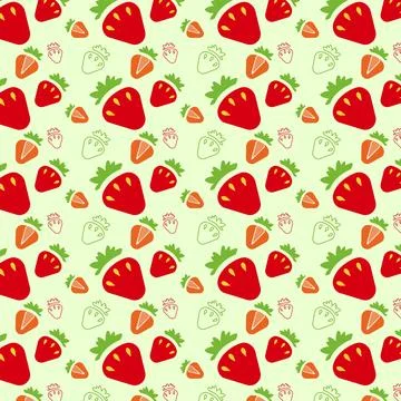 Colorful fruit line icons create a vibrant pattern on a light background Stock Illustration