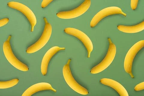 Colorful fruit  pattern of banana Stock Photos