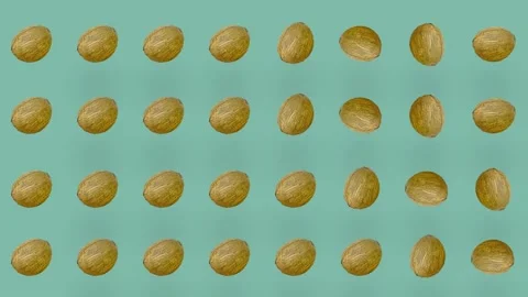 Colorful fruit pattern of fresh coconuts. Seamless pattern with coconut Stockbeeldmateriaal 167486318