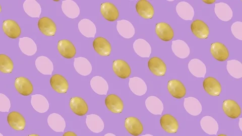 Colorful fruit pattern of fresh lemons. Seamless pattern with lemon. Pop art Stock Footage 167484759
