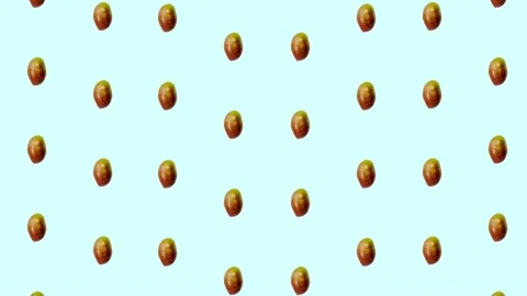 Colorful fruit pattern of fresh mango on blue background. Seamless pattern with Stock Footage 167474822