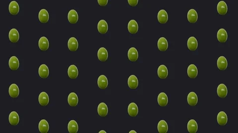 Colorful fruit pattern of fresh passion fruit on black background. Seamless Stock Footage 167474998