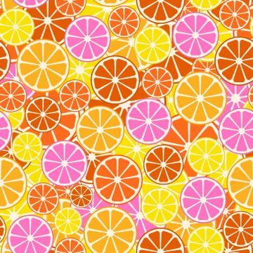 Colorful fruit pattern - seamless. Stockillustratie