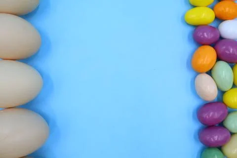 Colorful Funny Easter Composition Stock Photos