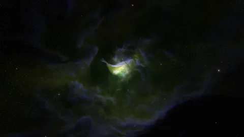 Colorful galaxy with nebula, clouds and starlight Stock Footage 219004414
