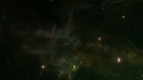 Colorful galaxy with nebula, clouds and starlight,8k video Stock Footage 219980185