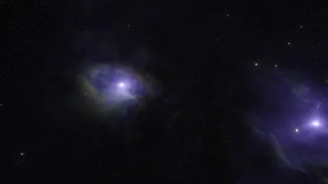 Colorful galaxy with nebula, clouds and starlight Stock Footage 220905662