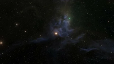 Colorful galaxy with nebula, clouds and starlight Stock Footage 220905987