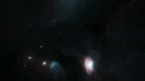 Colorful galaxy with nebula, clouds and starlight Stock Footage 221112931