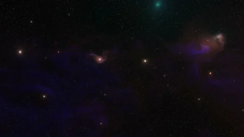 Colorful galaxy with nebula, clouds and starlight Stock Footage 221167298
