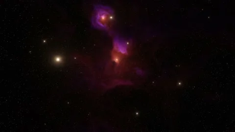 Colorful galaxy with nebula, clouds and starlight Stock Footage 221167299