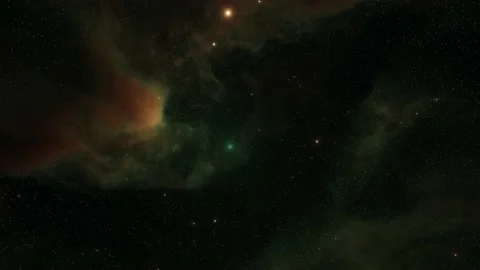 Colorful galaxy with nebula, clouds and starlight Stock Footage 221167359