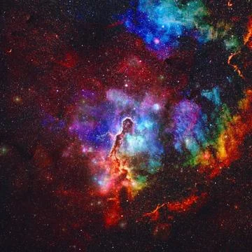 Colorful galaxy in outer space. Elements of this image furnished by NASA 스톡 일러스트
