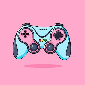 Colorful Game Controller Vector Illustration Cartoon Design Stock Illustration