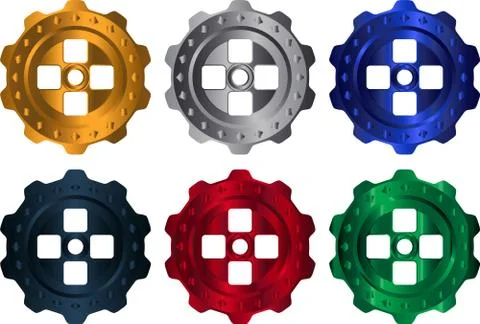 Colorful gears Stock Illustration