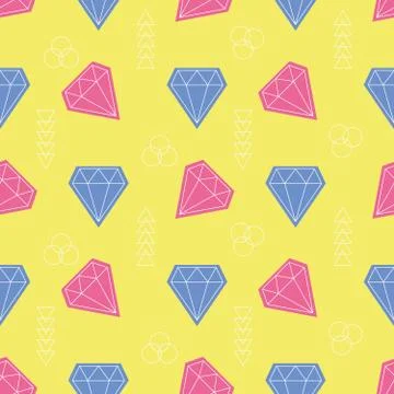 Colorful gemstone pattern Stock Illustration