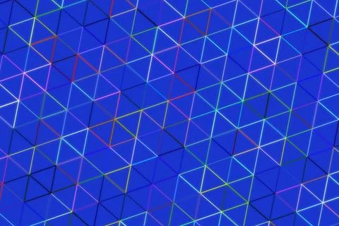 Colorful geometric 3d cubes pattern on blue background イラスト素材