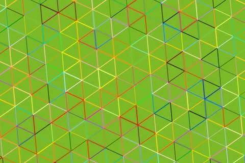 Colorful geometric 3d cubes pattern with green background Stock Photos