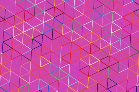 Colorful geometric 3d cubes pattern with pink background Stock Photos