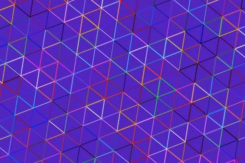 Colorful geometric 3d cubes pattern on vibrant blue background Stock Photos