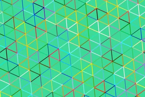 Colorful geometric 3d cubes pattern on green background Foto stock